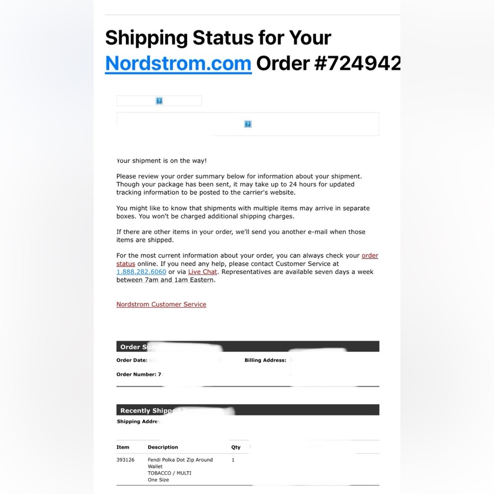 Fendi monogram FF polka dot wallet w/ Nordstrom receipt posted - Picture 12 of 12